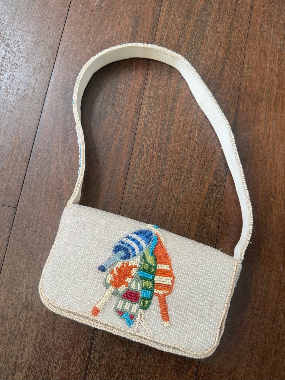 Beaded handcrafted Staud like purse